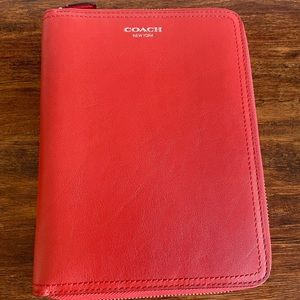 Coach Zip Around Agenda Cover